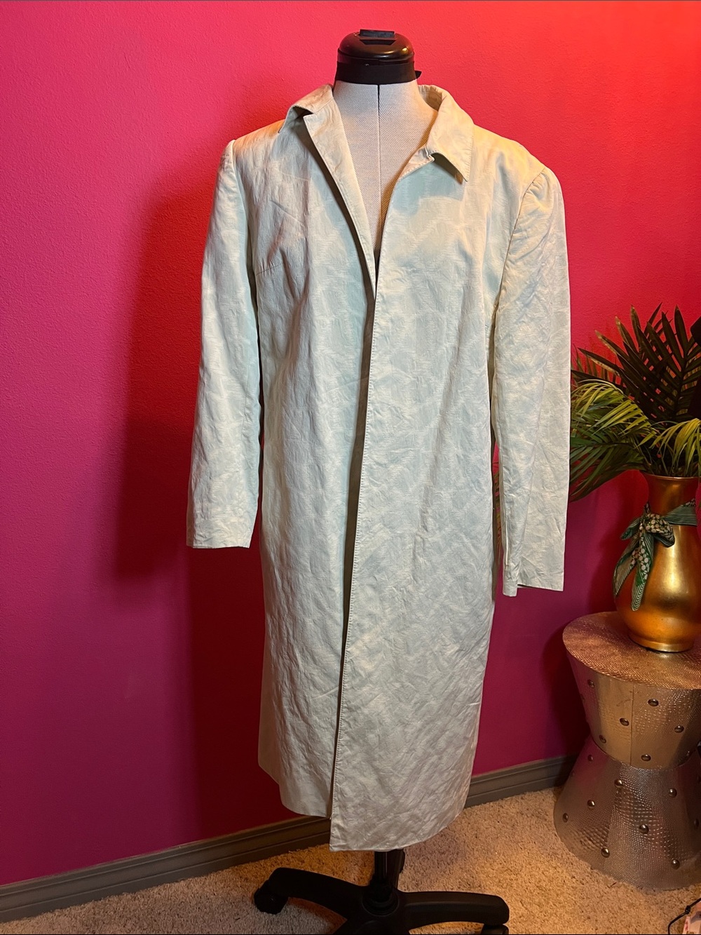 Valentino Cream Long Trench Coat